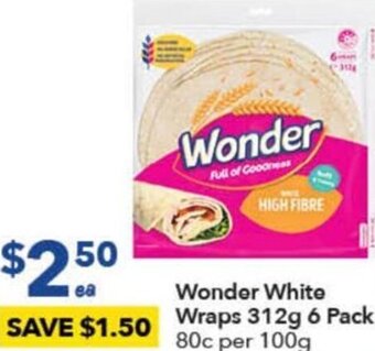 Ritchies Wonder White Wraps 312g offer