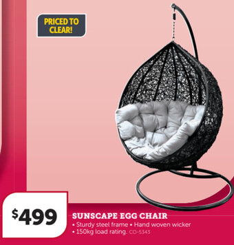 Stratco Sunscape Egg Chair offer