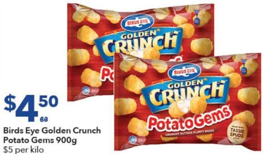 Birds Eye Golden Crunch Potato Gems 900g Offer At Ritchies