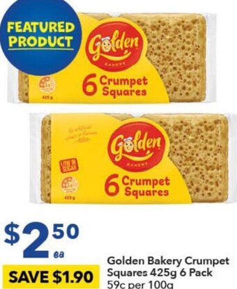 Ritchies Golden Bakery Crumpet Squares 425g offer