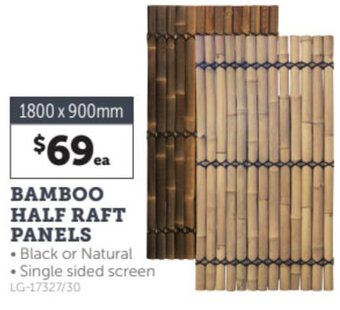 Stratco Bamboo Half Raft Panels 1800 x 900mm offer