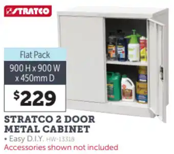 Stratco Stratco 2 Door Metal Cabinet 900 H x 900 W x 450mm D offer