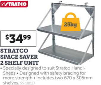 Stratco Stratco Space Saver 2 Shelf Unit offer