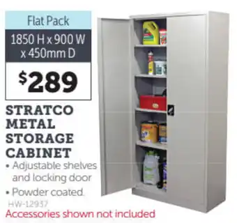 Stratco Stratco Metal Storage Cabinet 1850 H x 900 W x 450mm D offer
