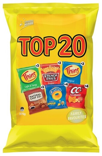 IGA Top 20, Thins 20 Pack or Fun Faves 18 Pack Multipack offer