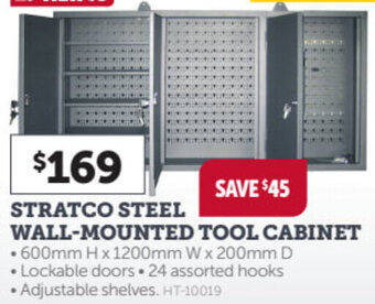 Stratco Stratco Steel Wall-Mounted Tool Cabinet offer