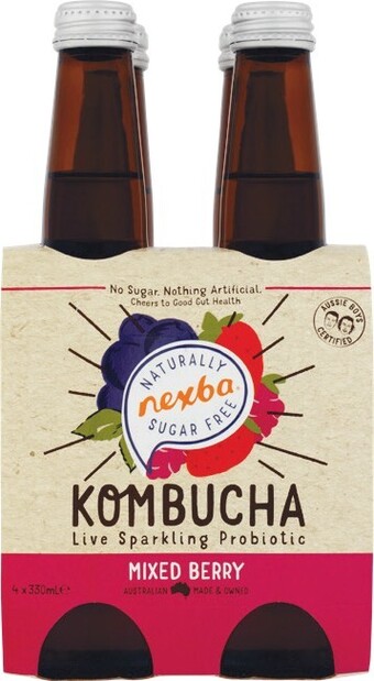 Woolworths Nexba Sugar Free Kombucha Varieties 4 x 330ml offer