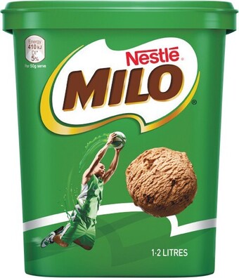 Woolworths Cadbury or Milo Family Tubs 1.2 Litre – From the Freezer offer