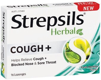Woolworths Strepsils Herbal Cough Lozenges Pk 16* offer