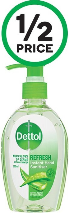Woolworths Dettol Liquid Antibacterial Instant Hand Sanitiser Refresh 200ml offer