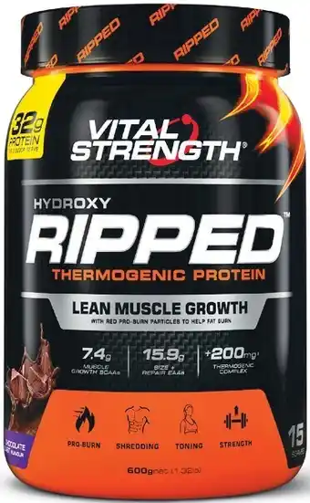 Woolworths Vital Strength Ripped Protein Powder Vanilla 600g¥ offer
