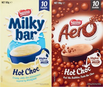 Coles Nestlé Aero or Milky Bar Hot Chocolate Sachets 10 Pack offer