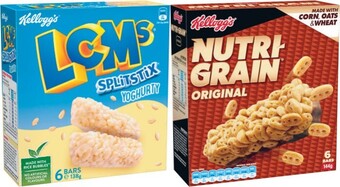 Coles Kellogg’s LCMs 132g-138g or Nutri-Grain Bars 144g offer