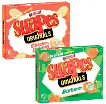 Coles Arnott’s Shapes Crackers 160g-190g offer