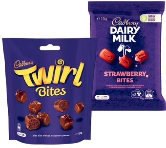 Coles Cadbury or Europe Bitesize 110g-135g offer