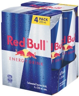 Coles Red Bull Energy Drink 4x250mL offer