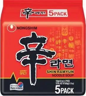 Coles Nongshim Ramyun Noodles 5 Pack 600g offer