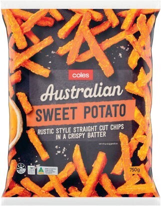 Coles Coles Australian Sweet Potato Chips 750g offer
