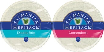 Coles Tasmanian Heritage Camembert or Double Brie 250g offer