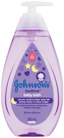 Coles Johnson & Johnson Bedtime Baby Bath or Shampoo 500mL offer