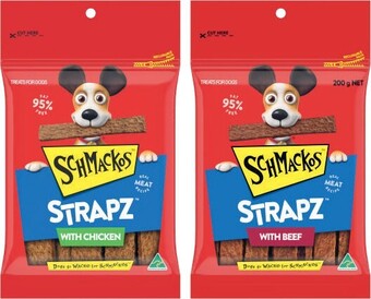 Coles Schmackos Dog Treats 200g offer