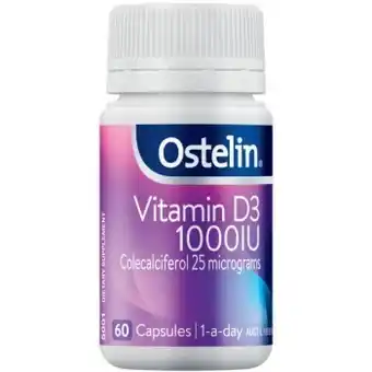 Coles Ostelin Vitamin D3 1000IU Capsules 60 Pack offer