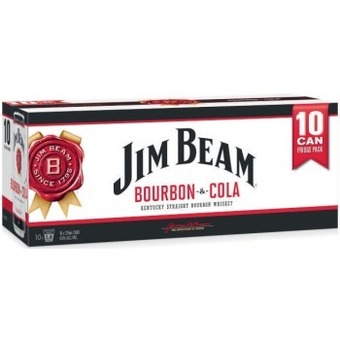 Coles Jim Beam White & Cola Cans 10x375mL offer
