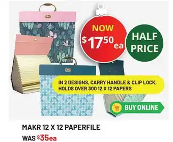 Lincraft Makr 12 X 12 Paperfile offer