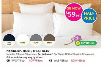 Lincraft Maxine 6pc 1000tc Sheet Sets offer