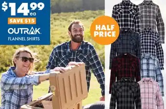 BCF Outrak Flannel Shirts offer