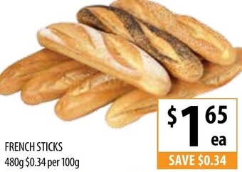 Supabarn French Sticks 480g offer