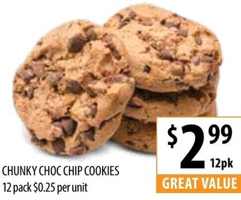 Supabarn Chunky Choc Chip Cookies 12 Pack offer