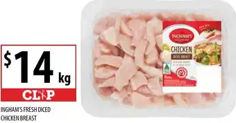 Supabarn Ingham's Fresh Diced Chicken Breast offer