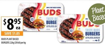 Buds Plant Based Burgers 226g