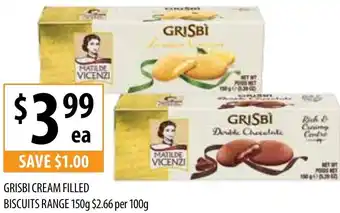 Supabarn Grisbi Cream Filled Biscuit Range 150g offer