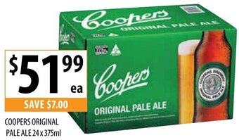 Supabarn Coopers Original Pale Ale 24 x 375ml offer