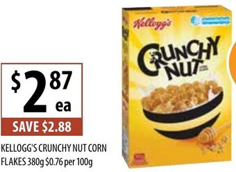 Supabarn Kellogg's Crunchy Nut Corn Flakes 380g offer