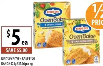 Supabarn Birds Eye Oven Bake Fish Range 425g offer