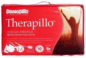 Spotlight 40% off Dunlopillo Therapillo Premium Memory Fibre Medium Profile Pillow offer