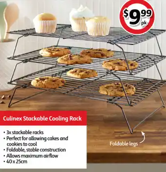 Coles 3x Stackable Racks/ Perfect For Allowing Cakes And Cookies To Cool/Foldable, Stable Construction/Allows Maximum Airflow/40 x offer