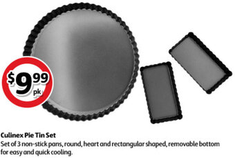 Coles Culinex Pie Tin Set offer