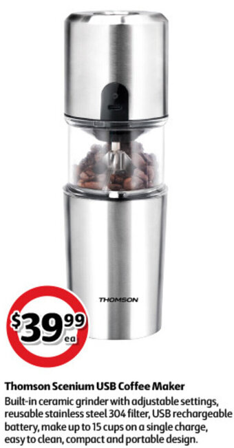 Coles Thomson Scenium USB Coffee Maker offer