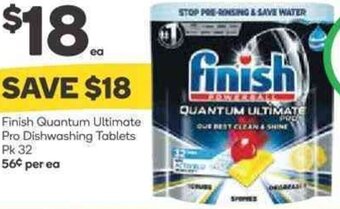 Woolworths Finish Quantum Ultimate Pro Dishwashing Tablets offer