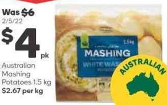Woolworths Australian Mashing Potatoes 1.5kg offer