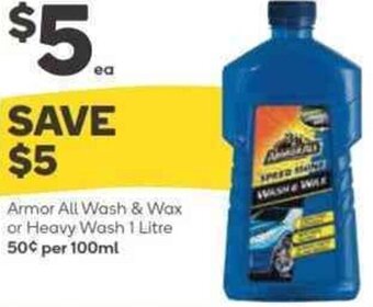 Armor All Wash & Wax or Heavy Wash 1 Litre