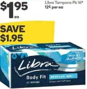 Woolworths Libra Tampons Pk 16 offer