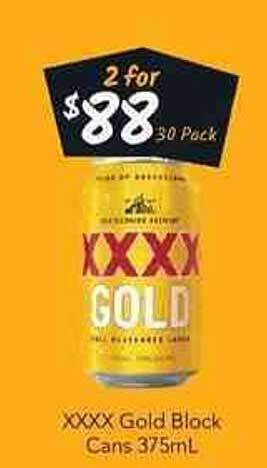 Cellarbrations Xxxx Gold Block Cans offer