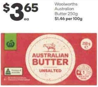 Woolworths Woolworths Australian Butter 250g offer