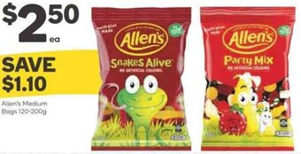 Woolworths Allen's Medium Bags 120-200g offer