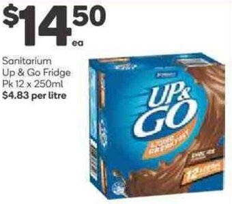 Woolworths Sanitarium Up & Go Fridge Pk 12 x 250ml offer